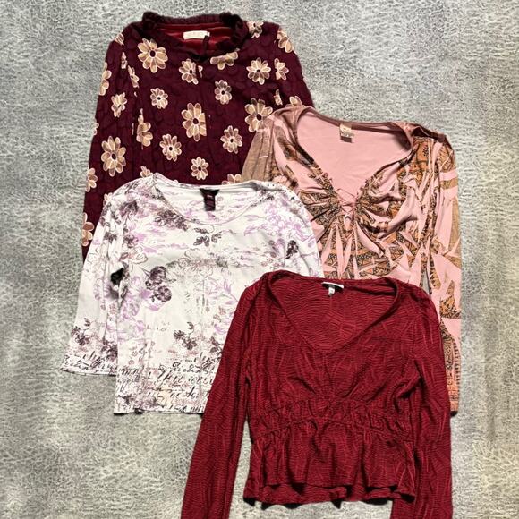 alc Tops - Womens Romantic Long Sleeve Bundle of 4